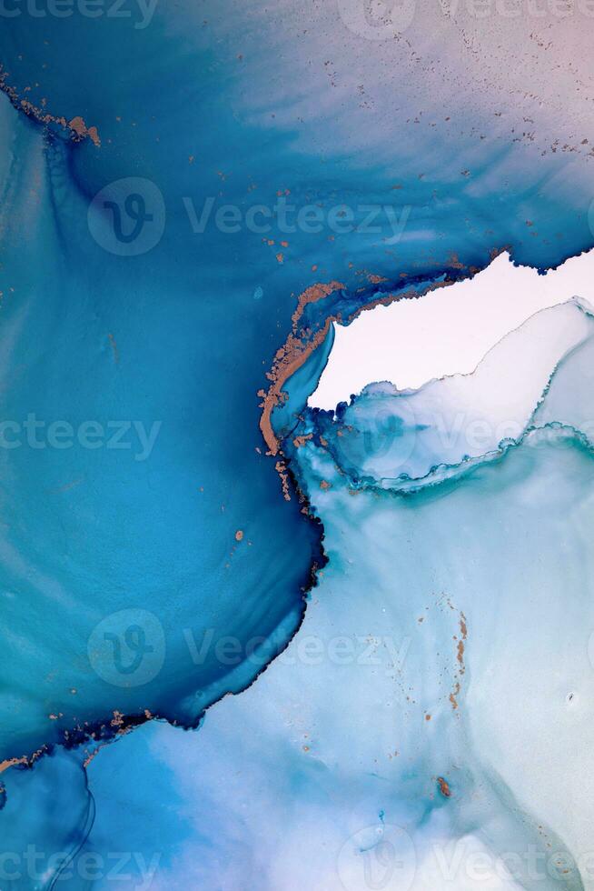 Abstract liquid painting background alcohol ink technique. the abstract ocean includes swirls of marble or ripples of agate. Luxurious fluid painting. photo