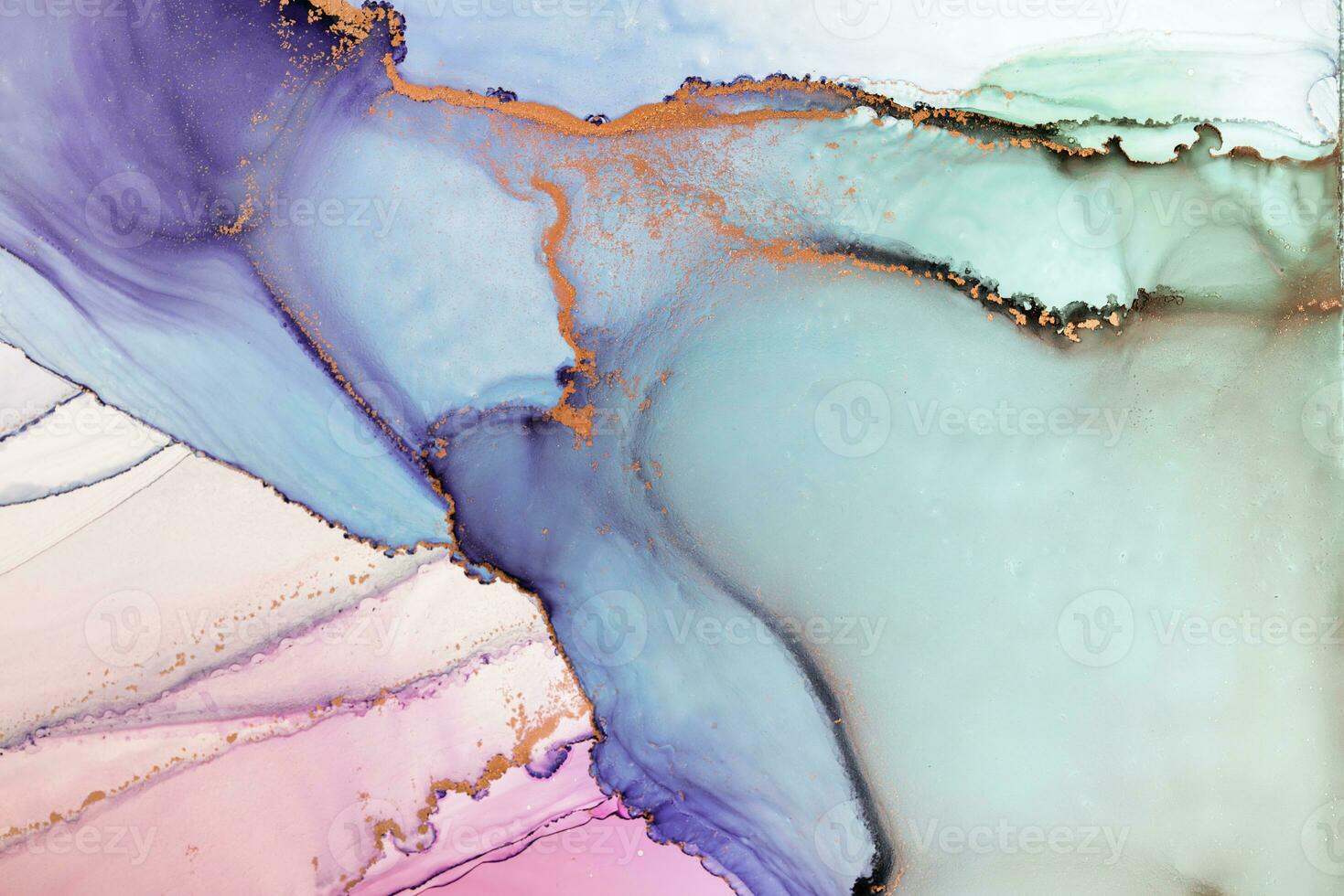 Abstract liquid painting background alcohol ink technique. the abstract ocean includes swirls of marble or ripples of agate. Luxurious fluid painting. photo