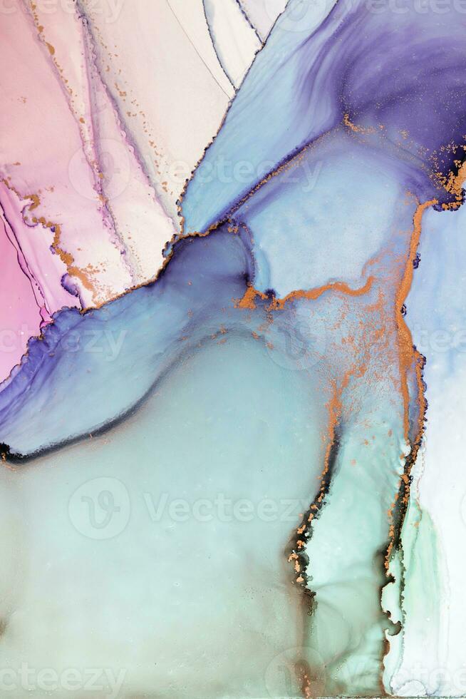 Abstract liquid painting background alcohol ink technique. the abstract ocean includes swirls of marble or ripples of agate. Luxurious fluid painting. photo