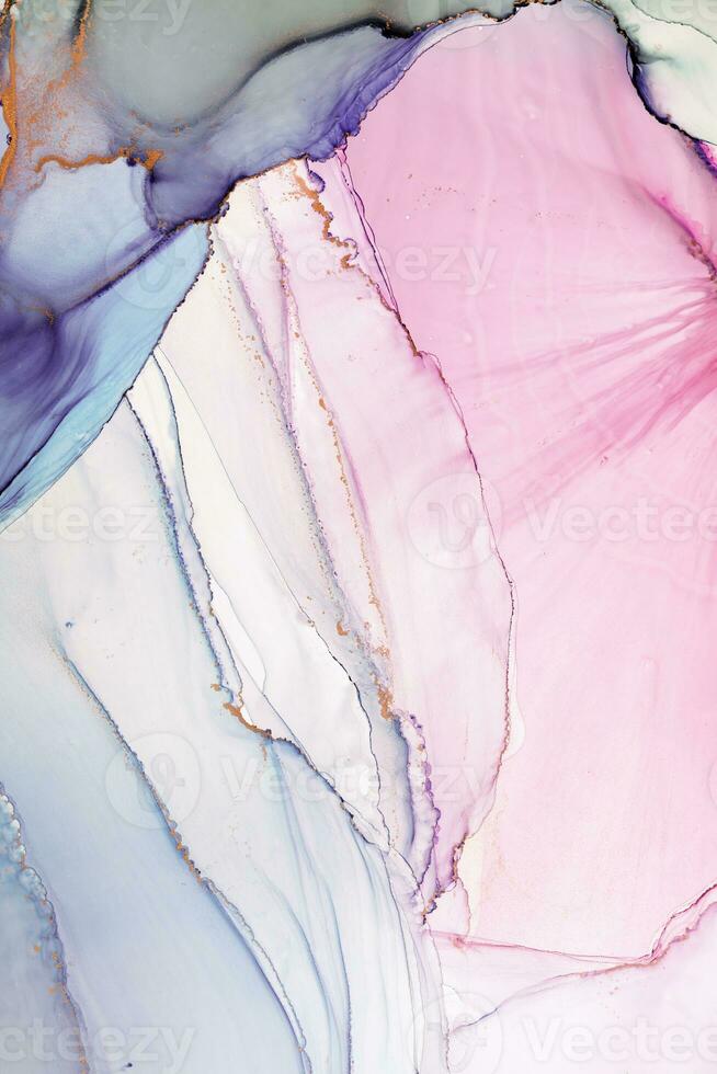 Abstract liquid painting background alcohol ink technique. the abstract ocean includes swirls of marble or ripples of agate. Luxurious fluid painting. photo