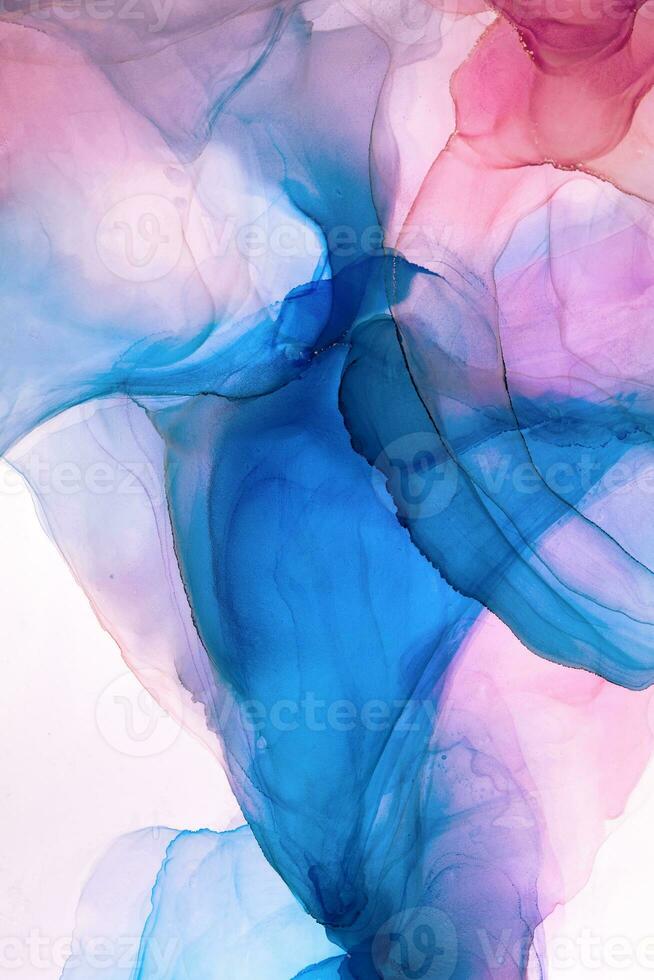 Abstract liquid painting background alcohol ink technique. the abstract ocean includes swirls of marble or ripples of agate. Luxurious fluid painting. photo