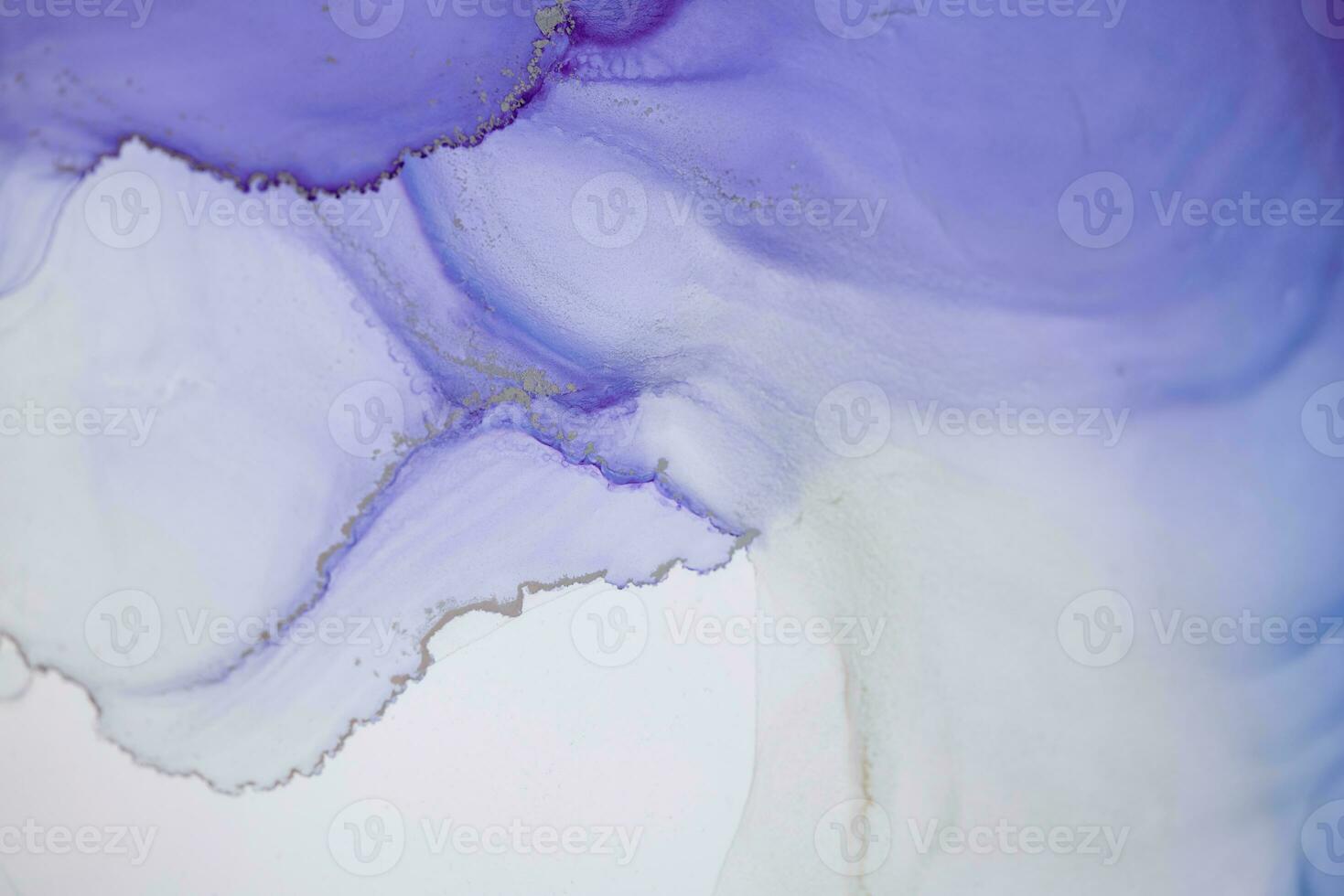 Painting created with alcohol ink. Soft smooth color transitions combined with clear gold and silver edges. Blue, pink, green abstract color combination. photo