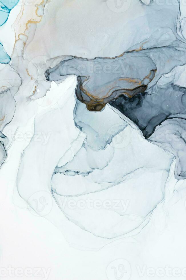 Alcohol ink. Style incorporates the swirls of marble or the ripples of agate. Abstract painting, can be used as a trendy background for wallpapers, posters, cards, invitations, websites. photo