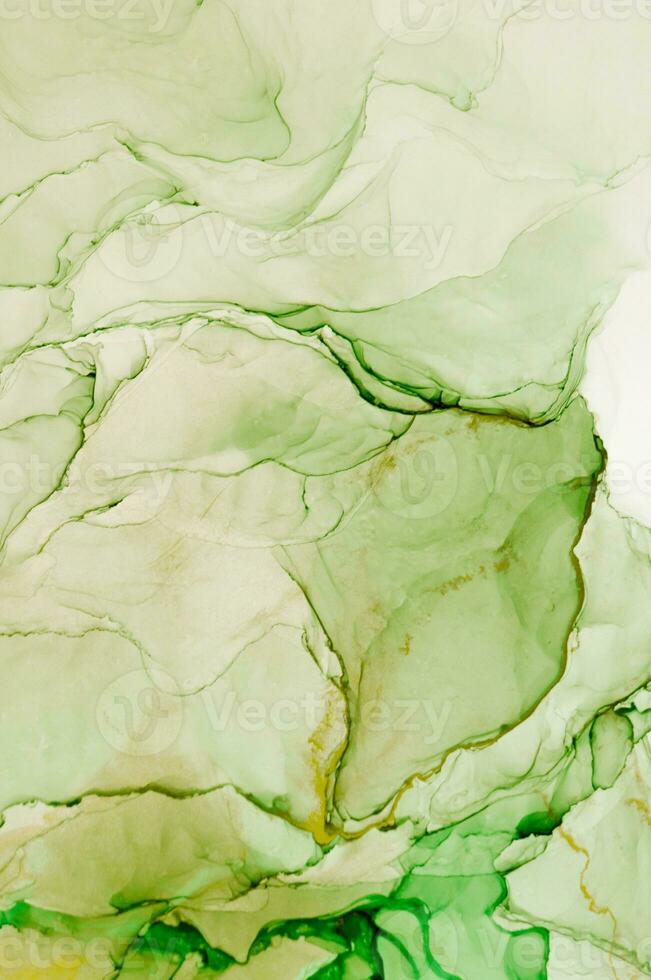 Abstract created using the technique of Alcohol ink. Macro photography of the smallest details of a panting. The panting shows how overflows of shades and colors of paint resemble space motifs. photo