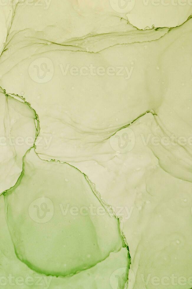 Abstract created using the technique of Alcohol ink. Macro photography of the smallest details of a panting. The panting shows how overflows of shades and colors of paint resemble space motifs. photo