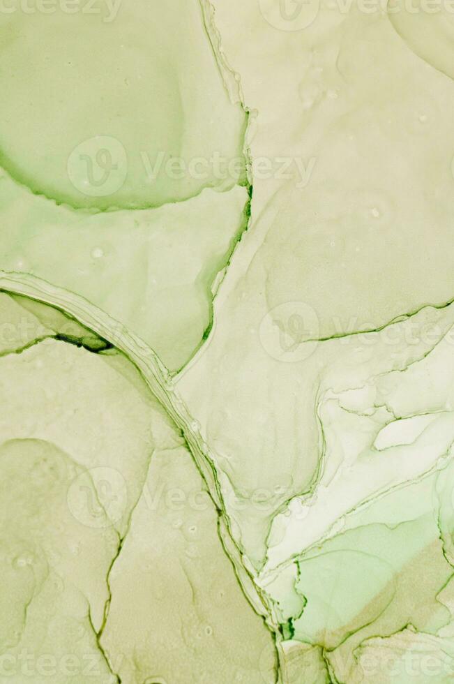 Abstract created using the technique of Alcohol ink. Macro photography of the smallest details of a panting. The panting shows how overflows of shades and colors of paint resemble space motifs. photo