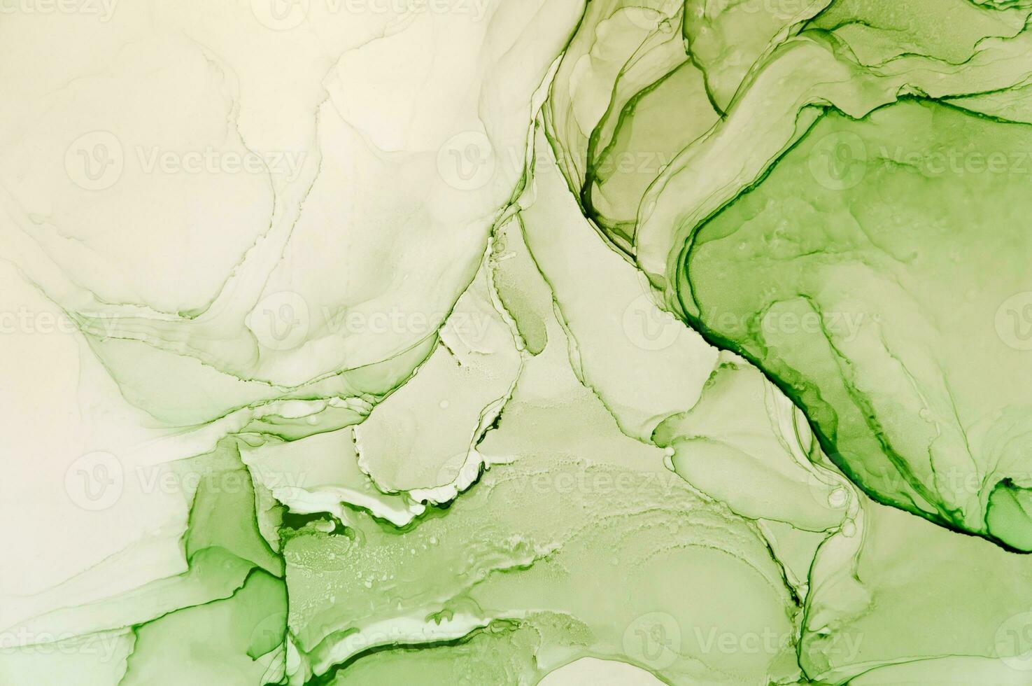 Abstract created using the technique of Alcohol ink. Macro photography of the smallest details of a panting. The panting shows how overflows of shades and colors of paint resemble space motifs. photo