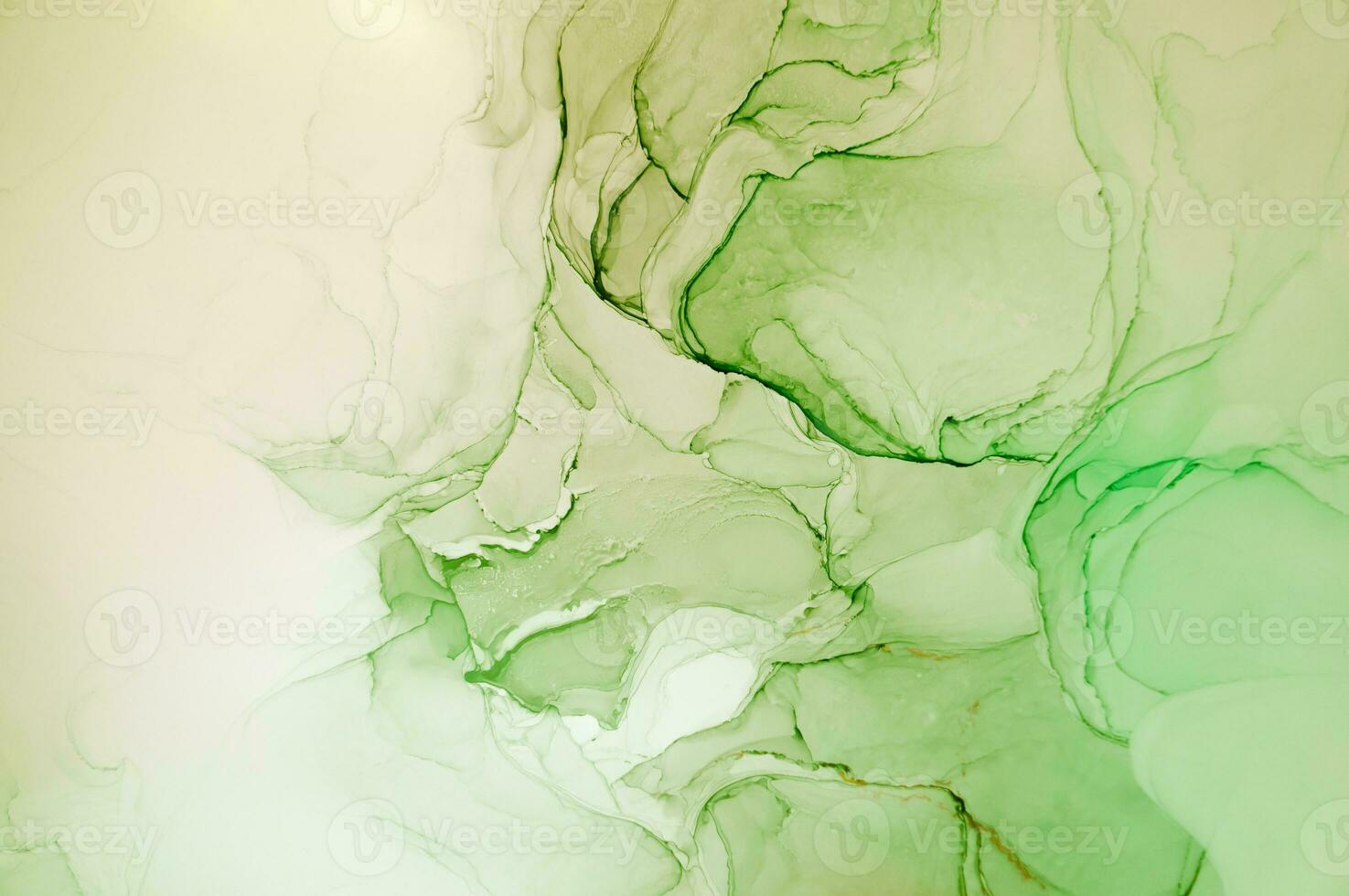 Abstract created using the technique of Alcohol ink. Macro photography of the smallest details of a panting. The panting shows how overflows of shades and colors of paint resemble space motifs. photo