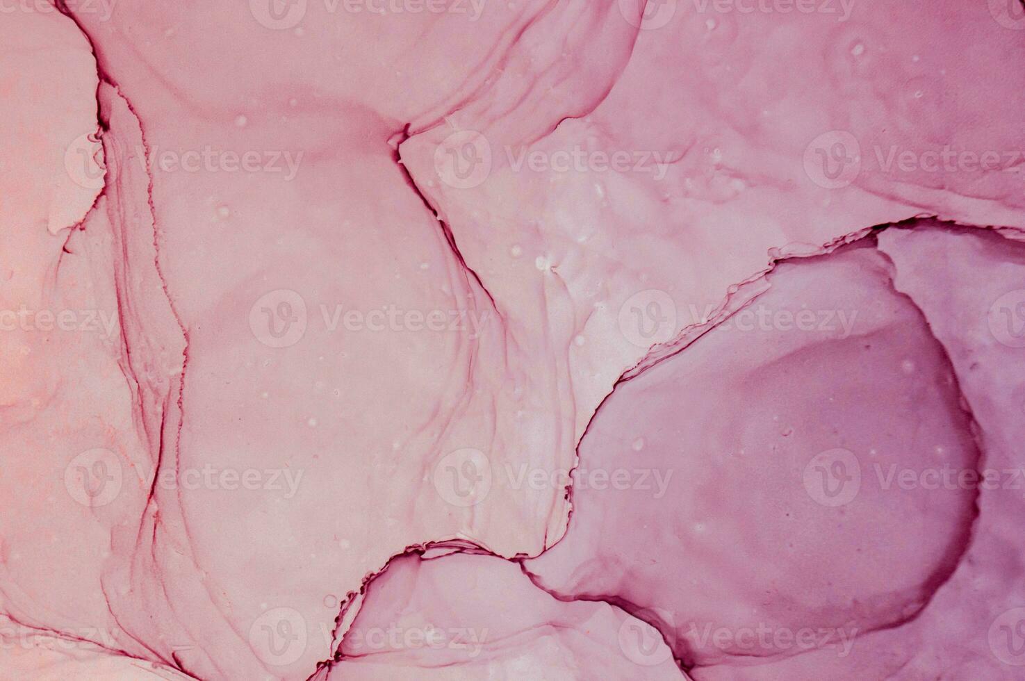 Abstract created using the technique of Alcohol ink. Macro photography of the smallest details of a panting. The panting shows how overflows of shades and colors of paint resemble space motifs. photo