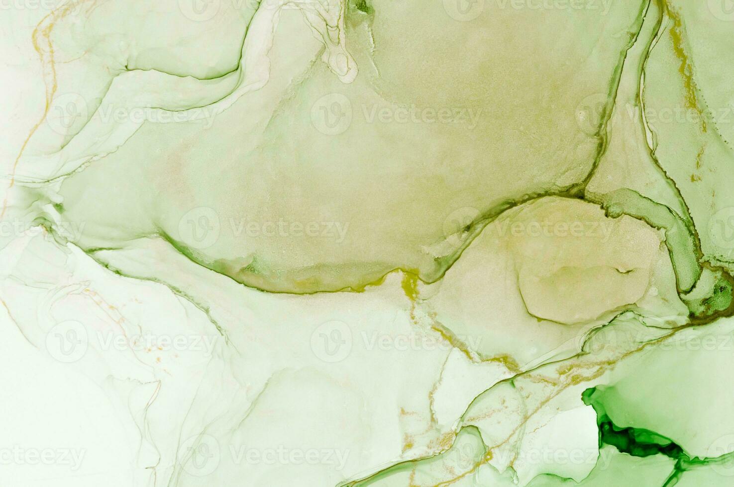Abstract created using the technique of Alcohol ink. Macro photography of the smallest details of a panting. The panting shows how overflows of shades and colors of paint resemble space motifs. photo