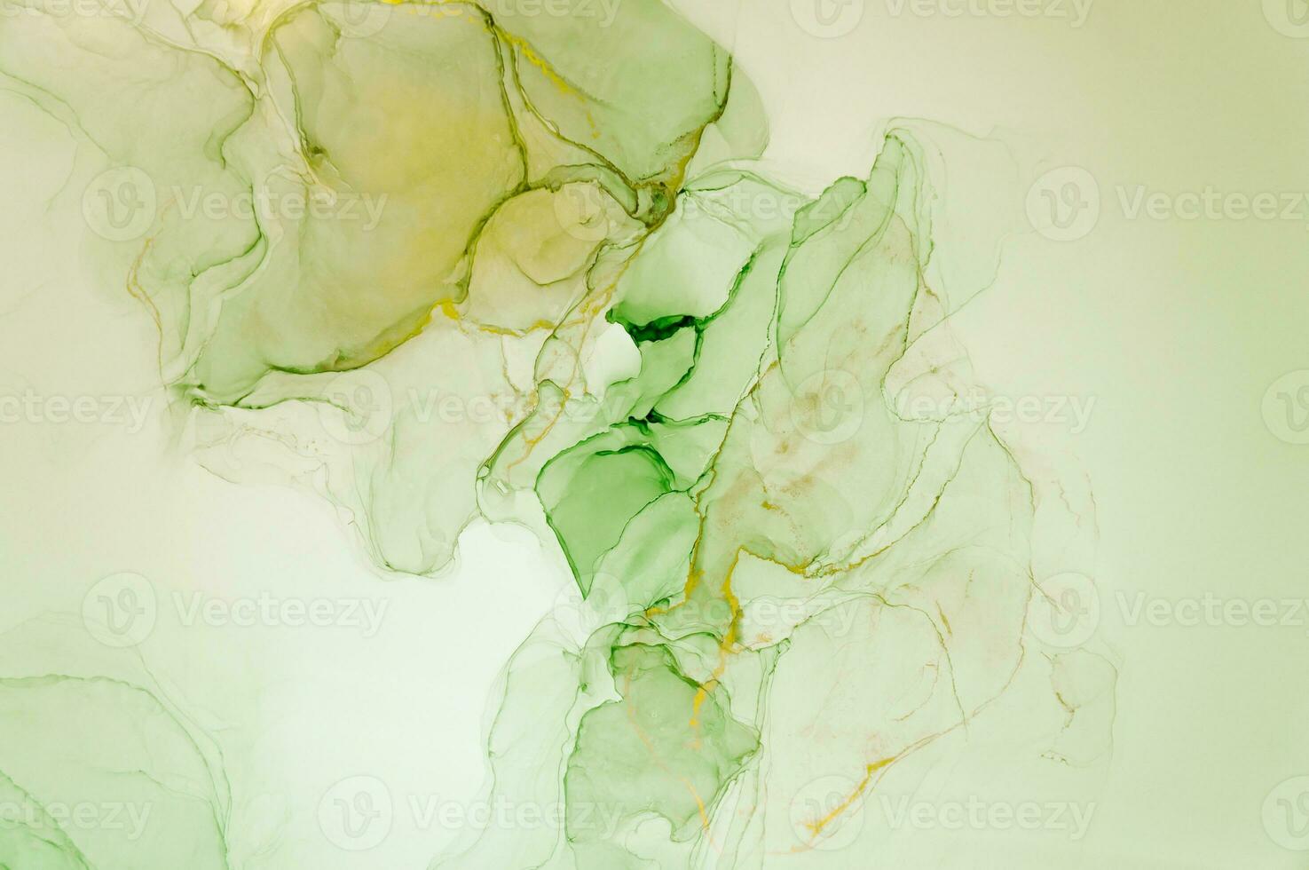 Abstract created using the technique of Alcohol ink. Macro photography of the smallest details of a panting. The panting shows how overflows of shades and colors of paint resemble space motifs. photo