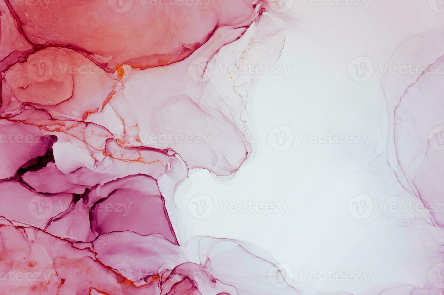 Abstract created using the technique of Alcohol ink. Macro photography of the smallest details of a panting. The panting shows how overflows of shades and colors of paint resemble space motifs. photo