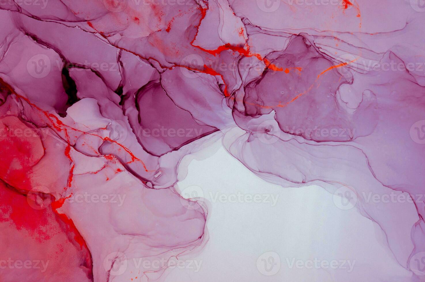 Abstract created using the technique of Alcohol ink. Macro photography of the smallest details of a panting. The panting shows how overflows of shades and colors of paint resemble space motifs. photo