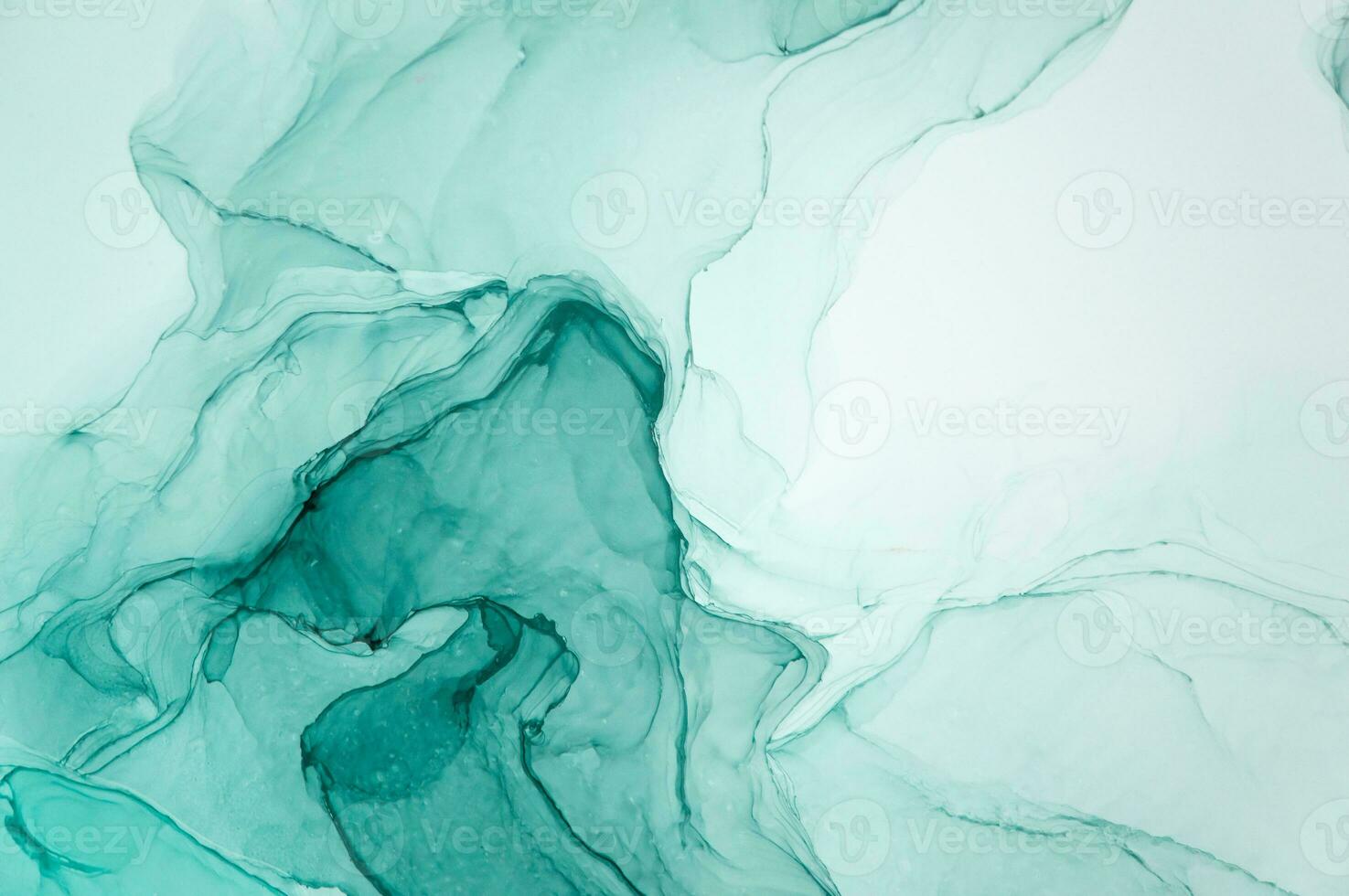 Abstract created using the technique of Alcohol ink. Macro photography of the smallest details of a panting. The panting shows how overflows of shades and colors of paint resemble space motifs. photo