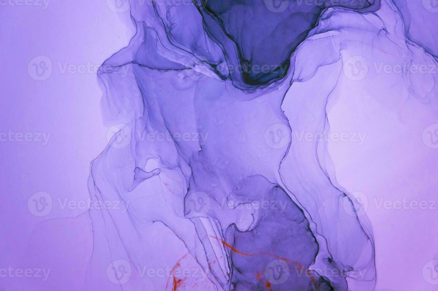 Abstract created using the technique of Alcohol ink. Macro photography of the smallest details of a panting. The panting shows how overflows of shades and colors of paint resemble space motifs. photo