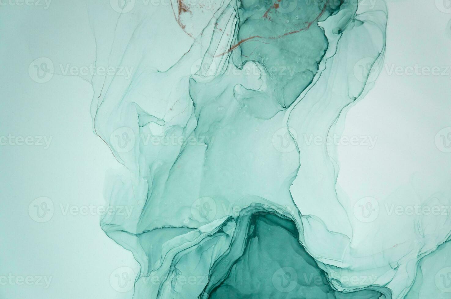 Abstract created using the technique of Alcohol ink. Macro photography of the smallest details of a panting. The panting shows how overflows of shades and colors of paint resemble space motifs. photo