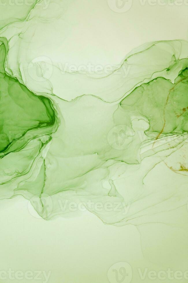 Abstract created using the technique of Alcohol ink. Macro photography of the smallest details of a panting. The panting shows how overflows of shades and colors of paint resemble space motifs. photo