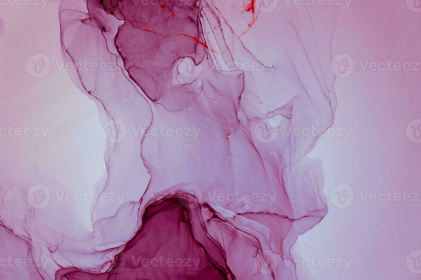 Abstract created using the technique of Alcohol ink. Macro photography of the smallest details of a panting. The panting shows how overflows of shades and colors of paint resemble space motifs. photo