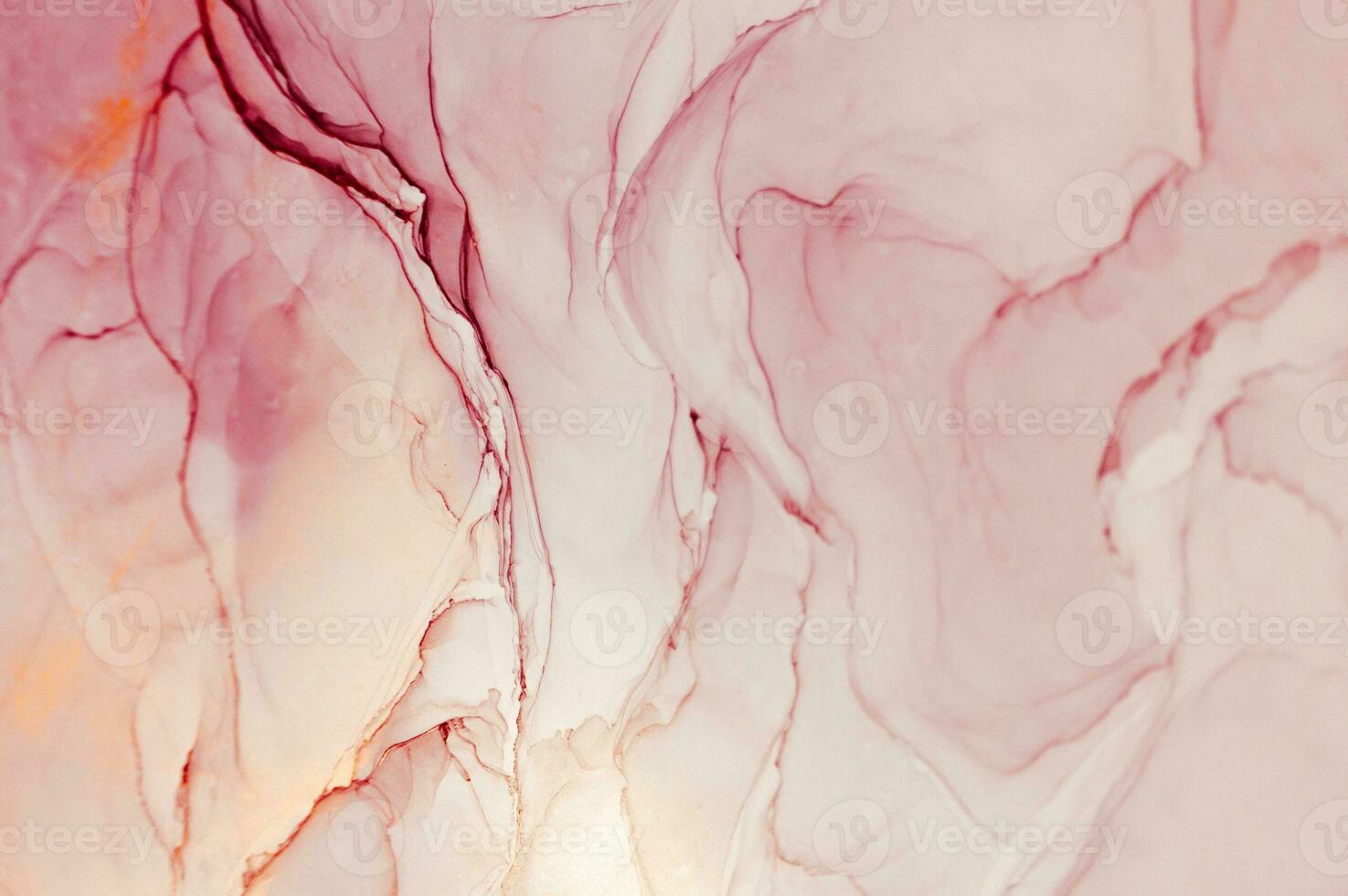 Abstract created using the technique of Alcohol ink. Macro photography of the smallest details of a panting. The panting shows how overflows of shades and colors of paint resemble space motifs. photo