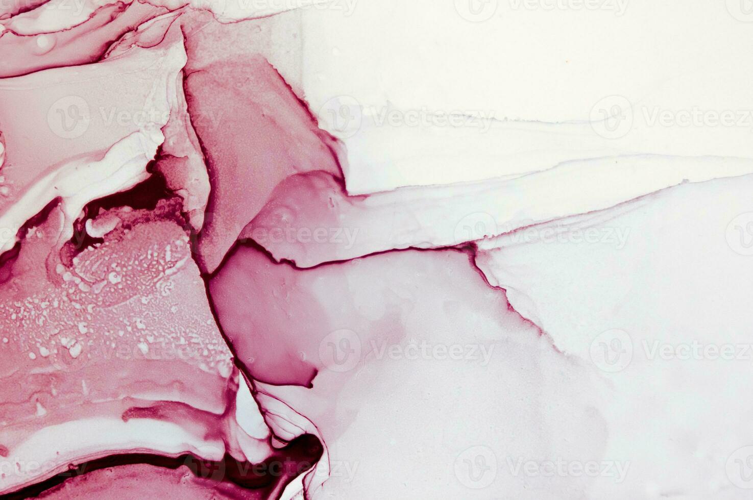 Abstract created using the technique of Alcohol ink. Macro photography of the smallest details of a panting. The panting shows how overflows of shades and colors of paint resemble space motifs. photo