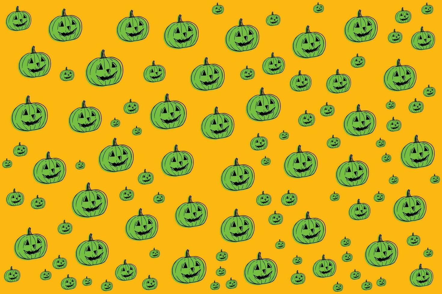 Hand drawn flat Halloween pattern design vector