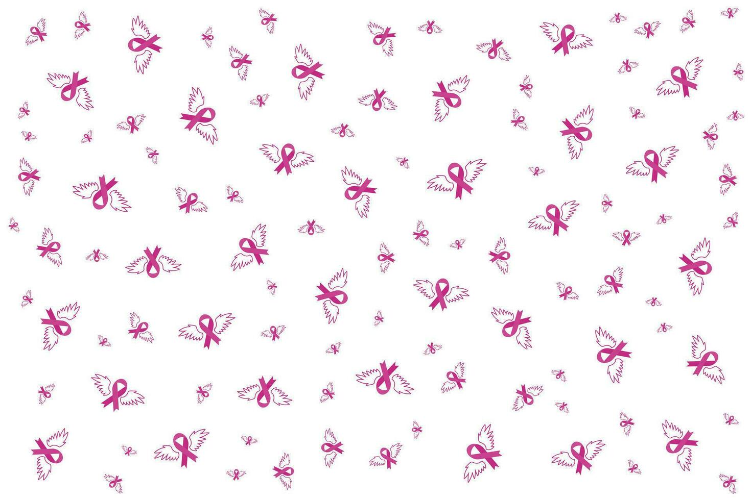a pattern of pink butterflies on a white background vector