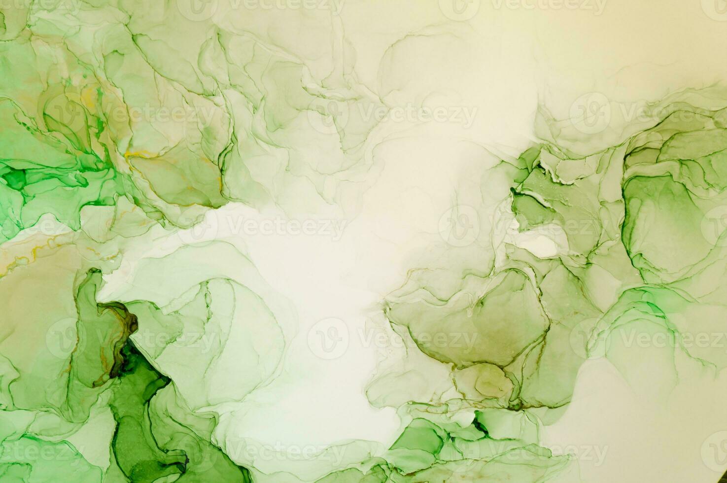 Abstract created using the technique of Alcohol ink. Macro photography of the smallest details of a panting. The panting shows how overflows of shades and colors of paint resemble space motifs. photo