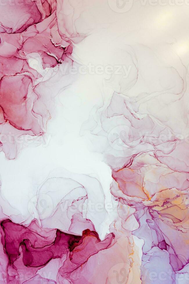 The picture is painted in alcohol ink. Creative abstract artwork made with translucent ink colors. Trendy wallpaper. Abstract painting, can be used as a background for wallpapers, posters, websites. photo