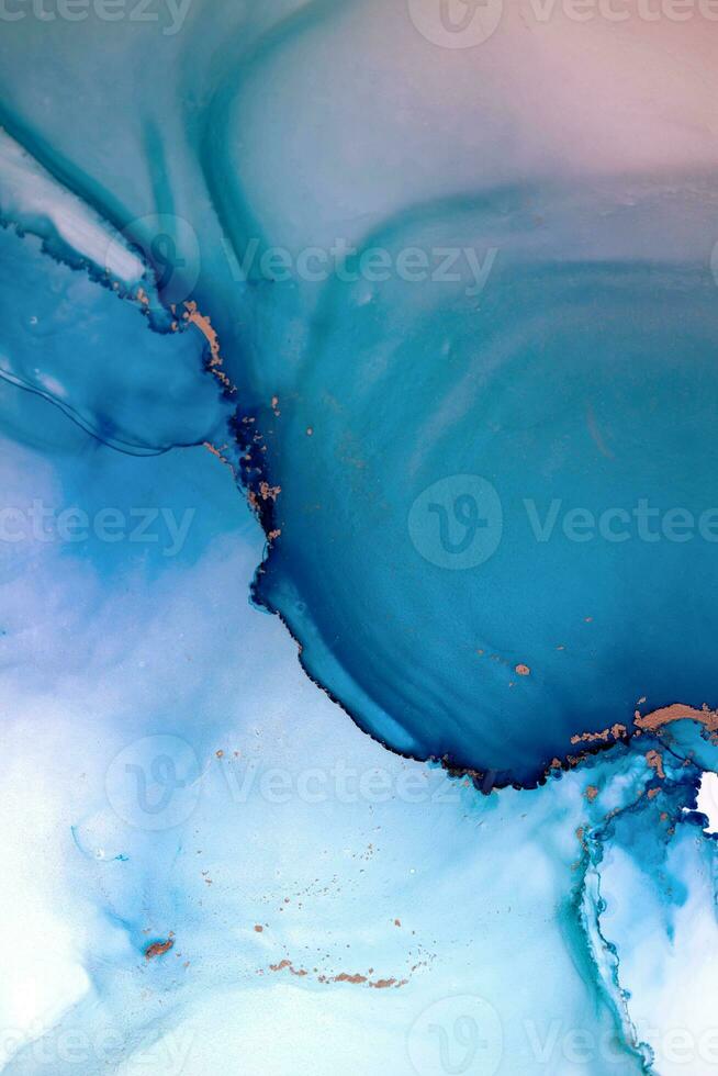 Abstract liquid painting background alcohol ink technique. the abstract ocean includes swirls of marble or ripples of agate. Luxurious fluid painting. photo