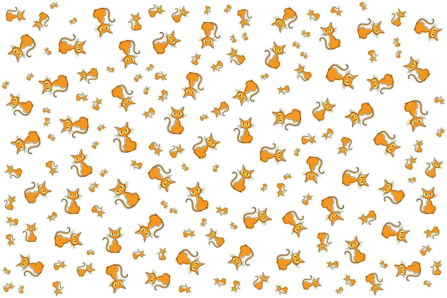 Hand drawn flat Halloween pattern design vector