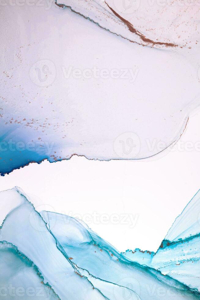 Abstract liquid painting background alcohol ink technique. the abstract ocean includes swirls of marble or ripples of agate. Luxurious fluid painting. photo