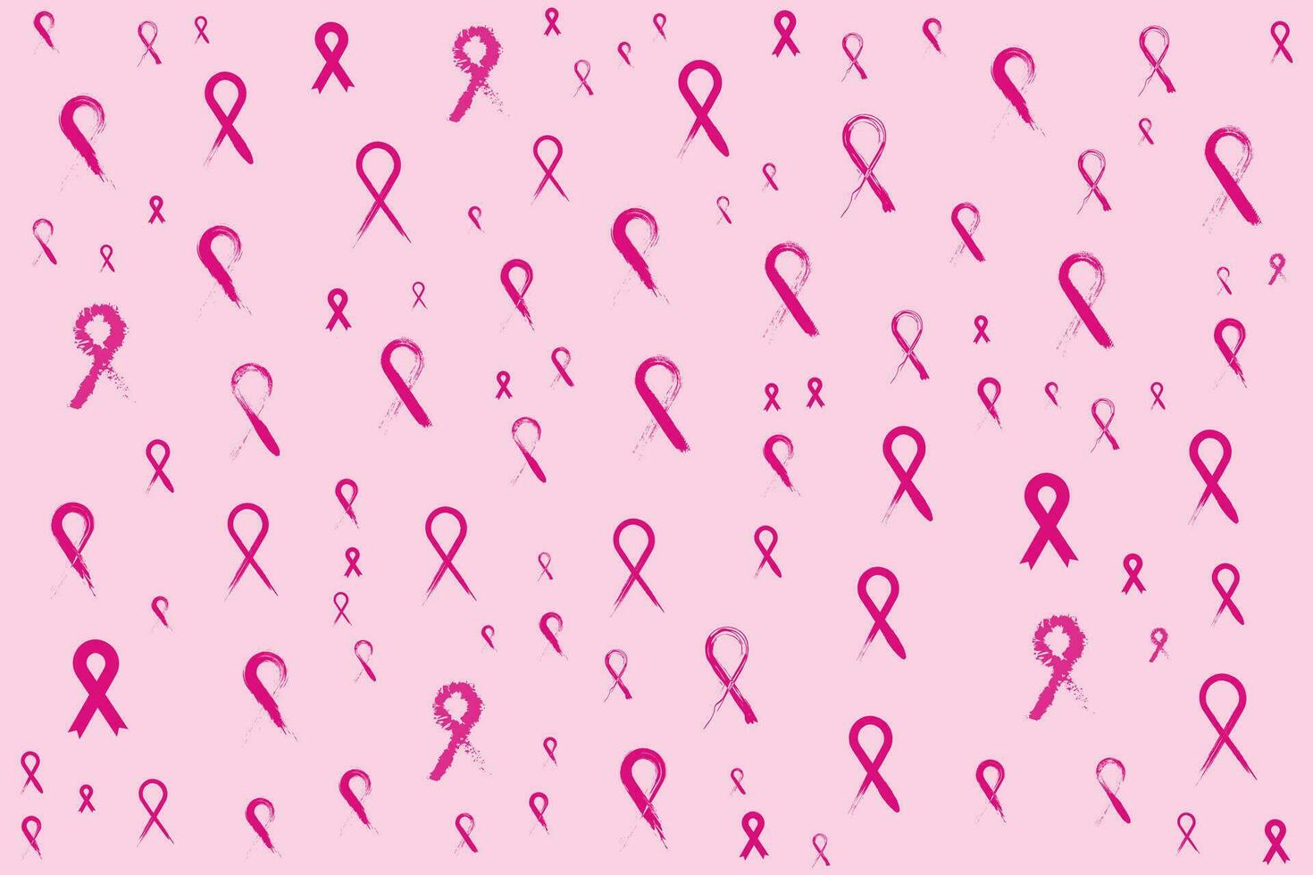 pink ribbon pattern cancer medical background vector