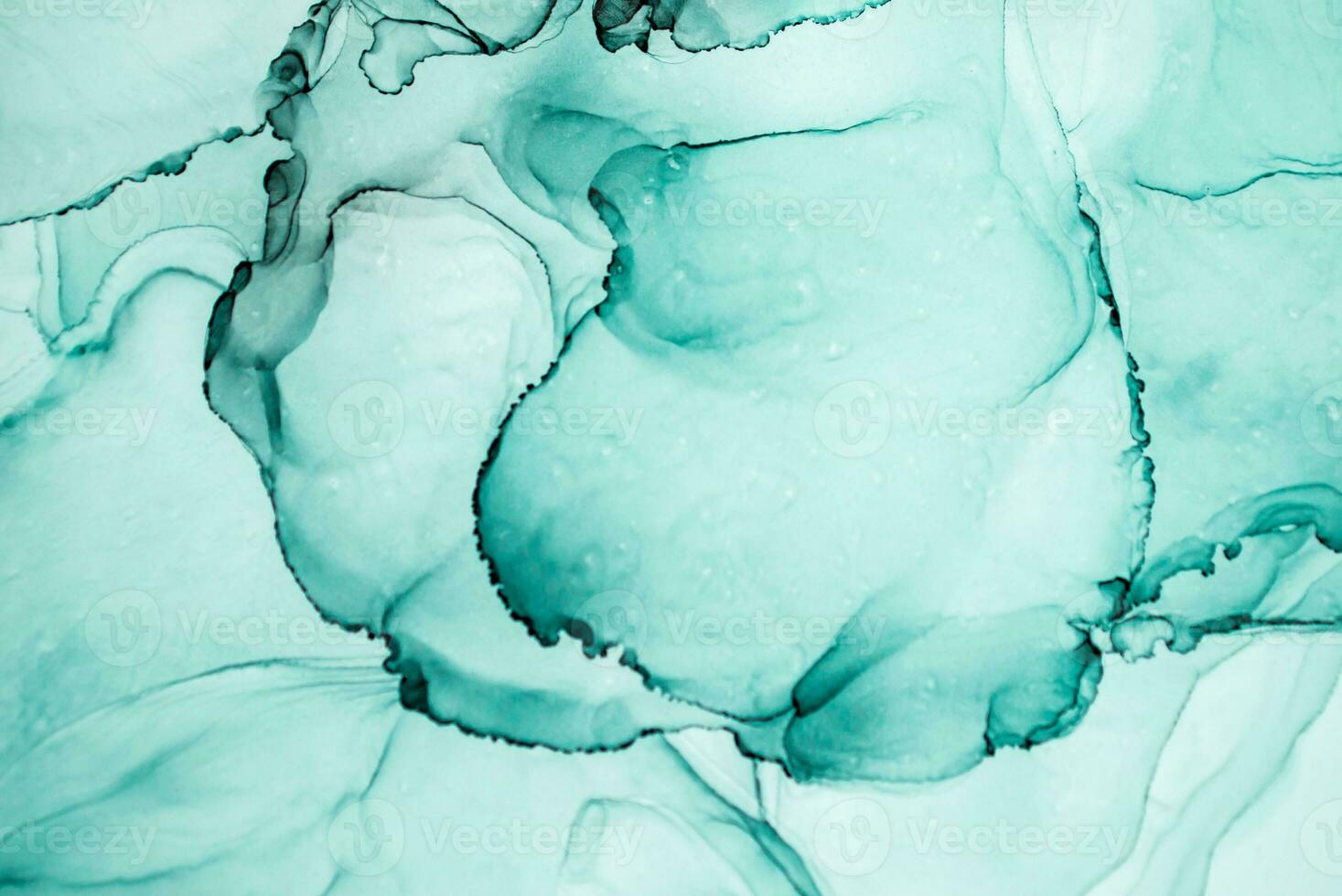 Alcohol ink sea texture. Artistic bright splash. Liquid artwork. Abstract ethereal swirl. Fragment of artwork. Trendy modern art. Inspired by the sky, as well as steam and smoke. photo