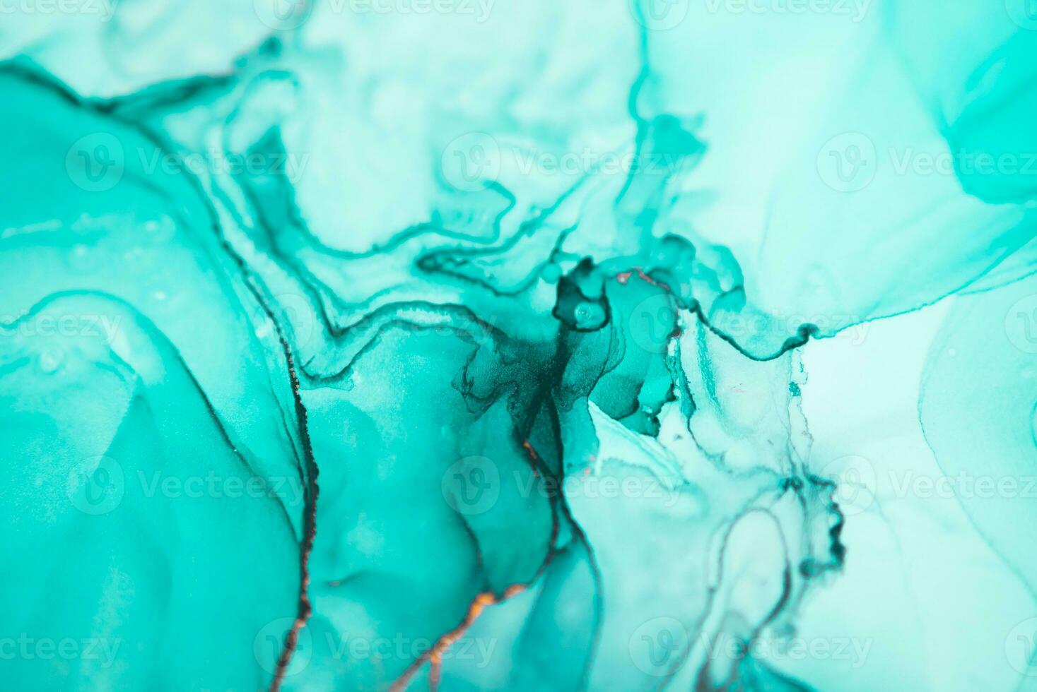 Alcohol ink sea texture. Artistic bright splash. Liquid artwork. Abstract ethereal swirl. Fragment of artwork. Trendy modern art. Inspired by the sky, as well as steam and smoke. photo