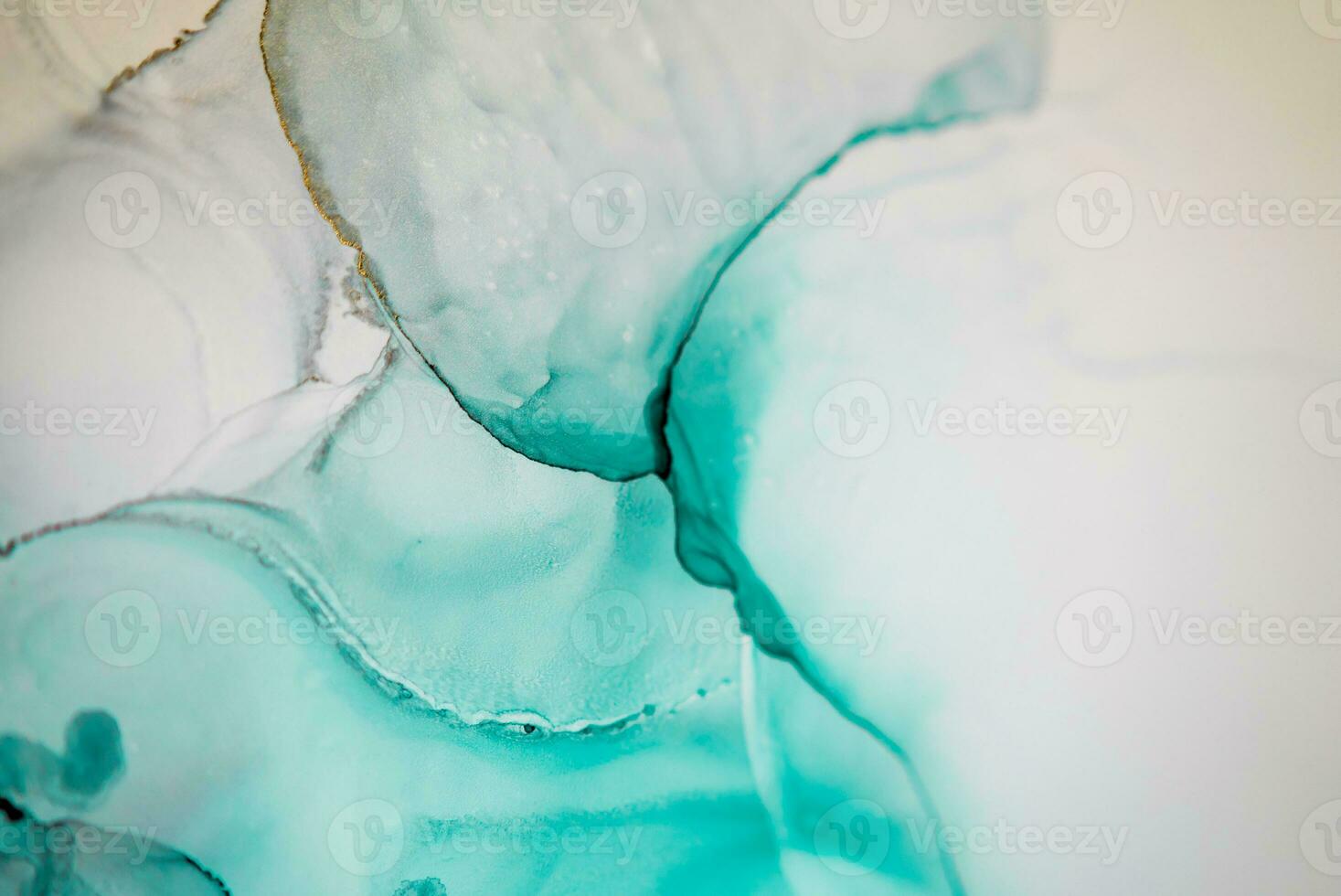 Alcohol ink sea texture. Artistic bright splash. Liquid artwork. Abstract ethereal swirl. Fragment of artwork. Trendy modern art. Inspired by the sky, as well as steam and smoke. photo