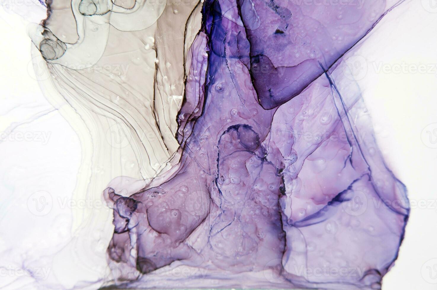 Blue, pink, green, purple, red, red, yellow haze on a black background. Part of original alcohol ink painting. Modern art. Abstract colorful background, wallpaper. Marble texture. Fluid Art. photo