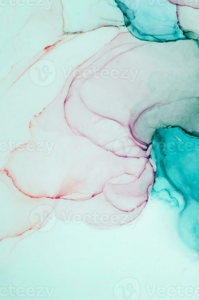 Part of original alcohol ink painting. Modern art. Abstract colorful background, wallpaper. Marble texture. Fluid Art for modern banners, ethereal graphic design. photo