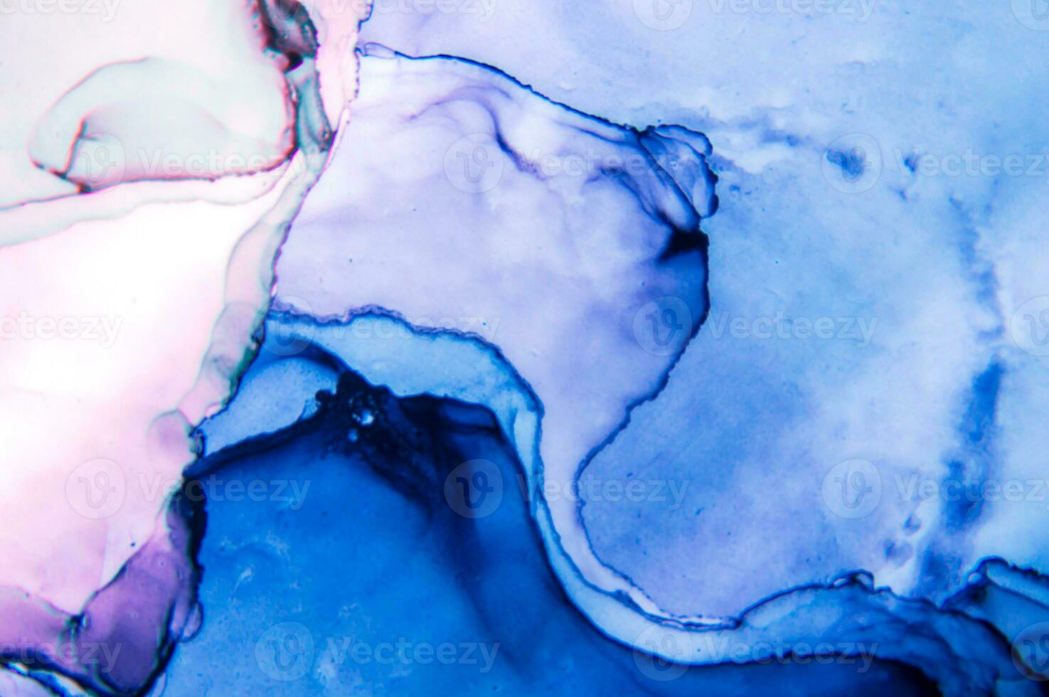 Ink colors are amazingly bright, luminous, translucent, free-flowing, and dry quickly. Abstract artwork. Trendy wallpaper. Natural pattern, luxury. Art for your design project. Transparent creativity. photo