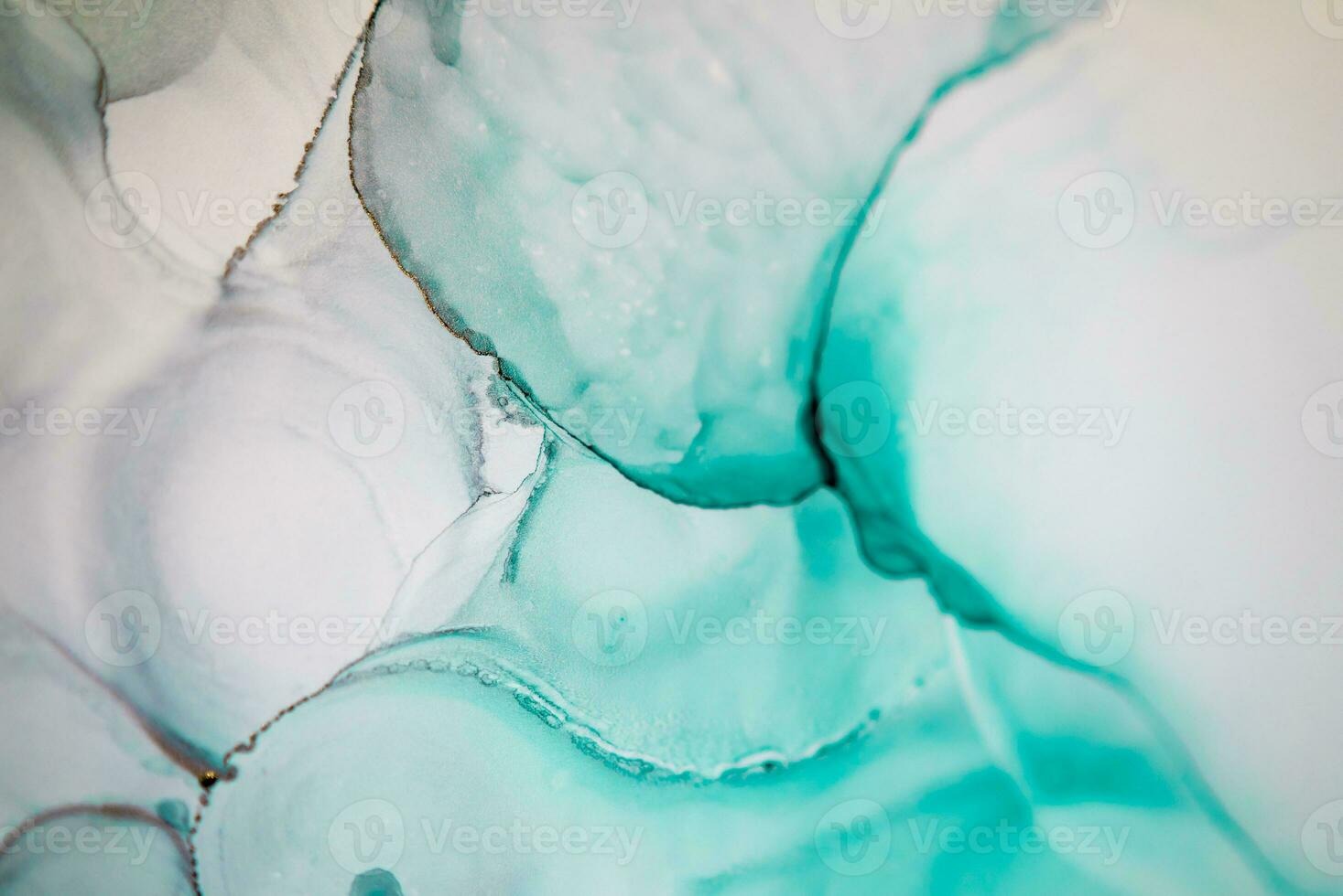 Alcohol ink sea texture. Artistic bright splash. Liquid artwork. Abstract ethereal swirl. Fragment of artwork. Trendy modern art. Inspired by the sky, as well as steam and smoke. photo