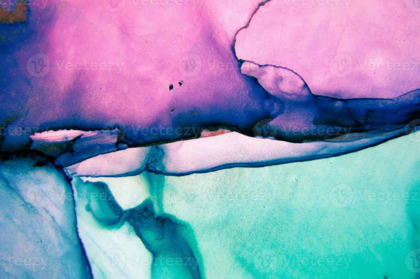 The picture is painted in alcohol ink. Abstraction will perfectly fit into a modern interior. Closeup of the painting. Colorful abstract painting background. photo