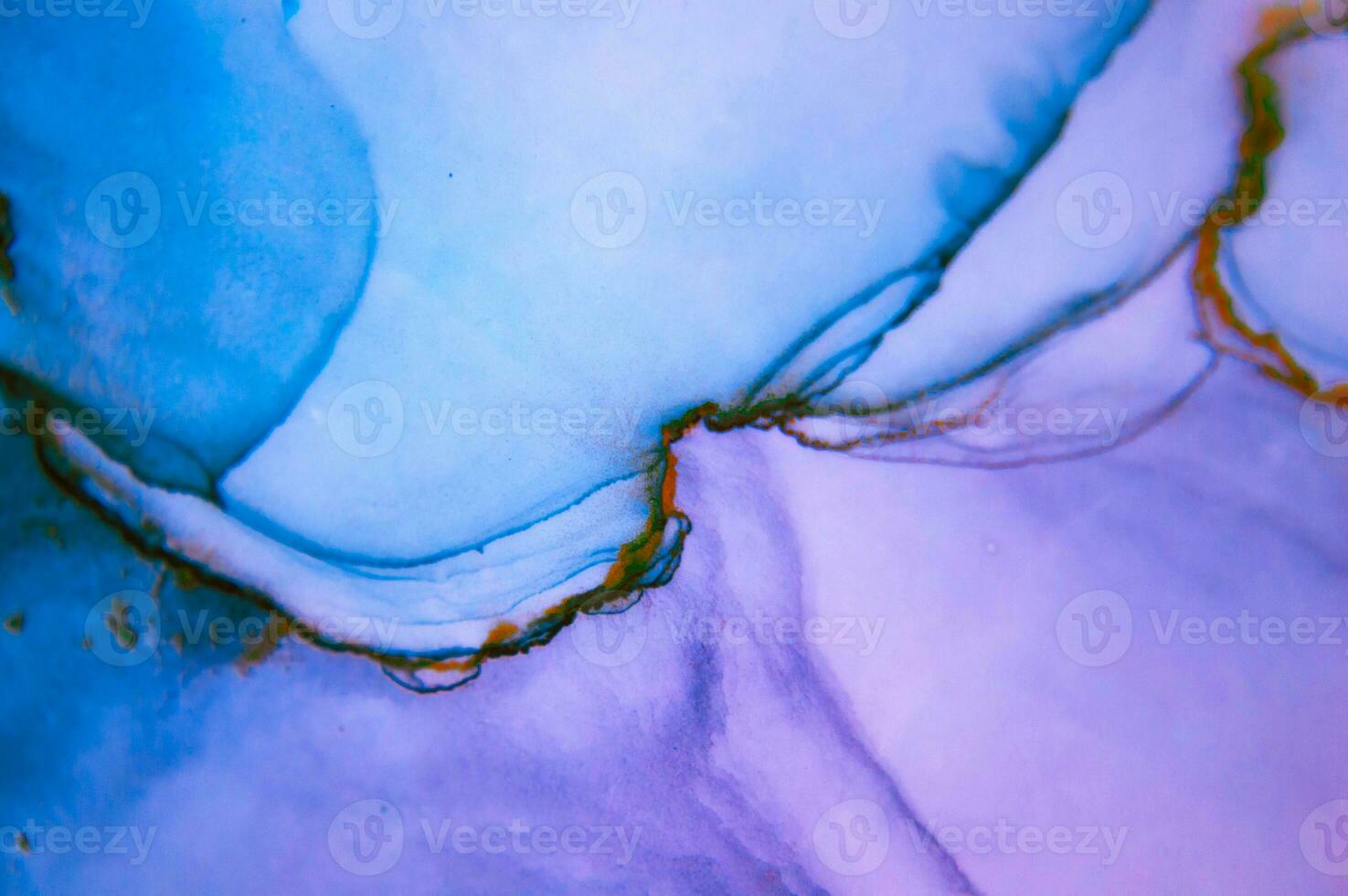 The picture is painted in alcohol ink. Abstraction will perfectly fit into a modern interior. Closeup of the painting. Colorful abstract painting background. photo