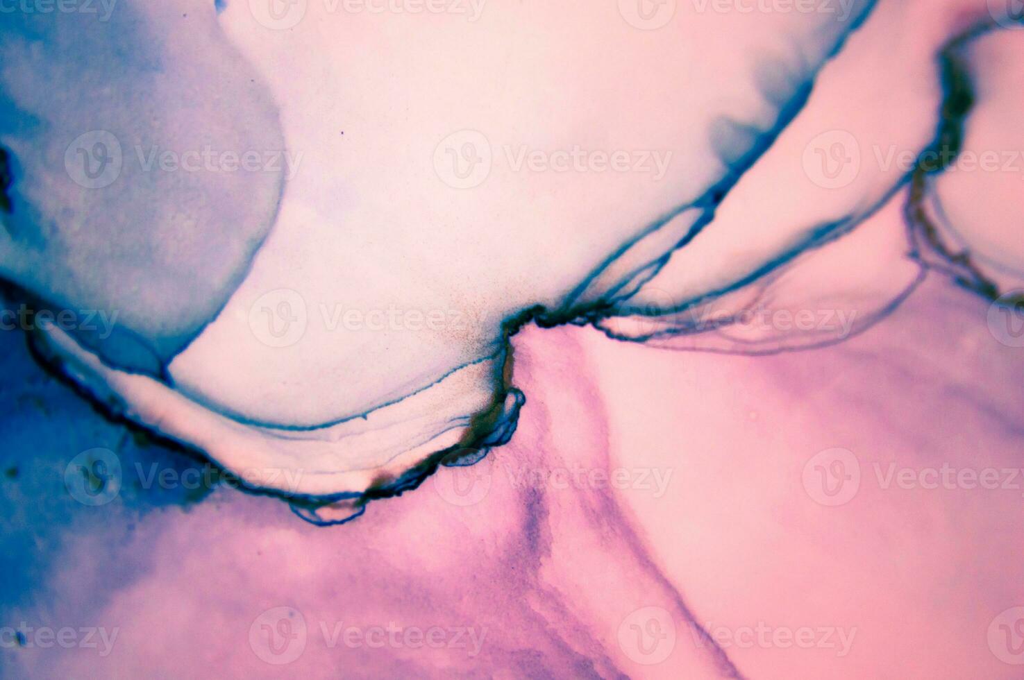 The picture is painted in alcohol ink. Abstraction will perfectly fit into a modern interior. Closeup of the painting. Colorful abstract painting background. photo