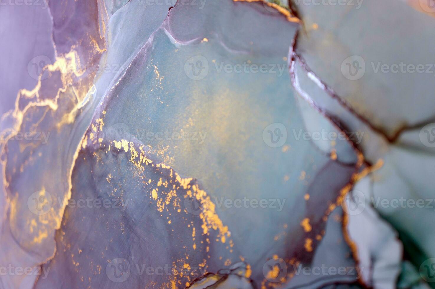 Artistic background that applicable for design cover, poster, brochure. Modern art. Marble texture. Natural pattern. Ink colors are amazingly bright. Alcohol ink sea texture. Contemporary art. photo