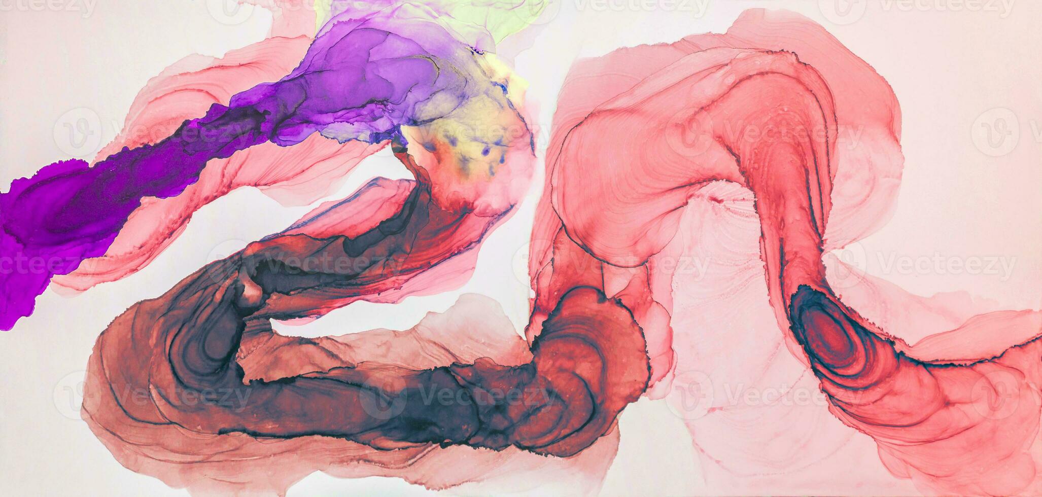 Alcohol ink. Style incorporates the swirls of marble or the ripples of agate. Abstract painting, can be used as a trendy background for wallpapers, posters, cards, invitations, websites. photo