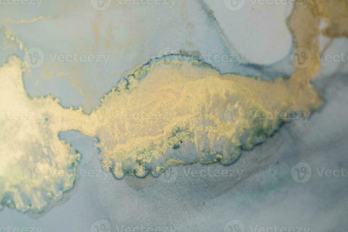 Alcohol ink sea texture. Artistic bright splash. Liquid artwork. Abstract ethereal swirl. Fragment of artwork. Trendy modern art. Inspired by the sky, as well as steam and smoke. photo