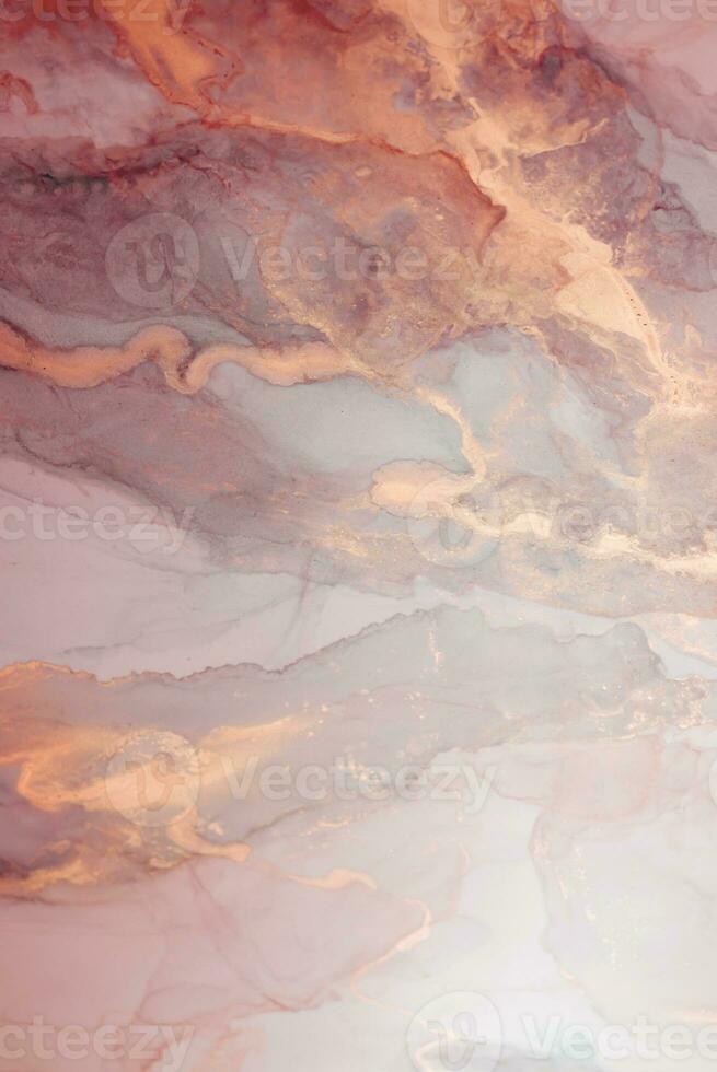 The picture is painted in alcohol ink. Creative abstract artwork made with translucent ink colors. Trendy wallpaper. Abstract painting, can be used as a background for wallpapers, posters, websites. photo