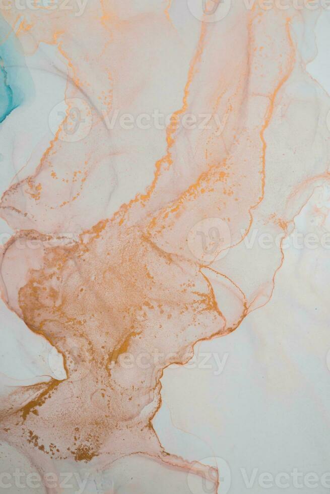 The picture is painted in alcohol ink. Creative abstract artwork made with translucent ink colors. Trendy wallpaper. Abstract painting, can be used as a background for wallpapers, posters, websites. photo