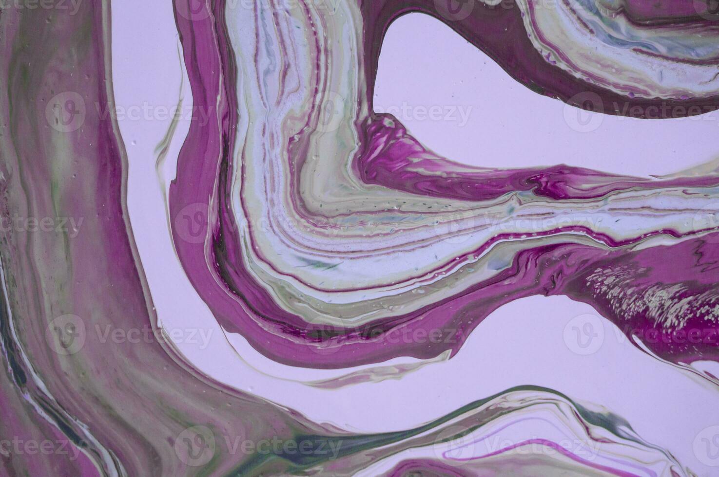 Abstract created using the technique of liquid acrylic. Purple marble texture. Abstract ethereal swirl. Trendy wallpaper. Natural pattern, luxury. Art for your design project. Transparent creativity. photo