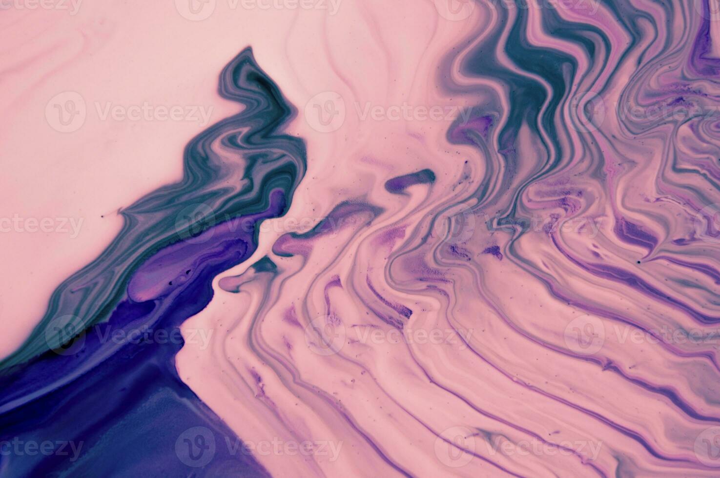 Abstract fluid acrylic painting. Marbled blue abstract background. Liquid marble pattern. Hand painted background with mixed liquid red, blue and green paints. Modern art. photo