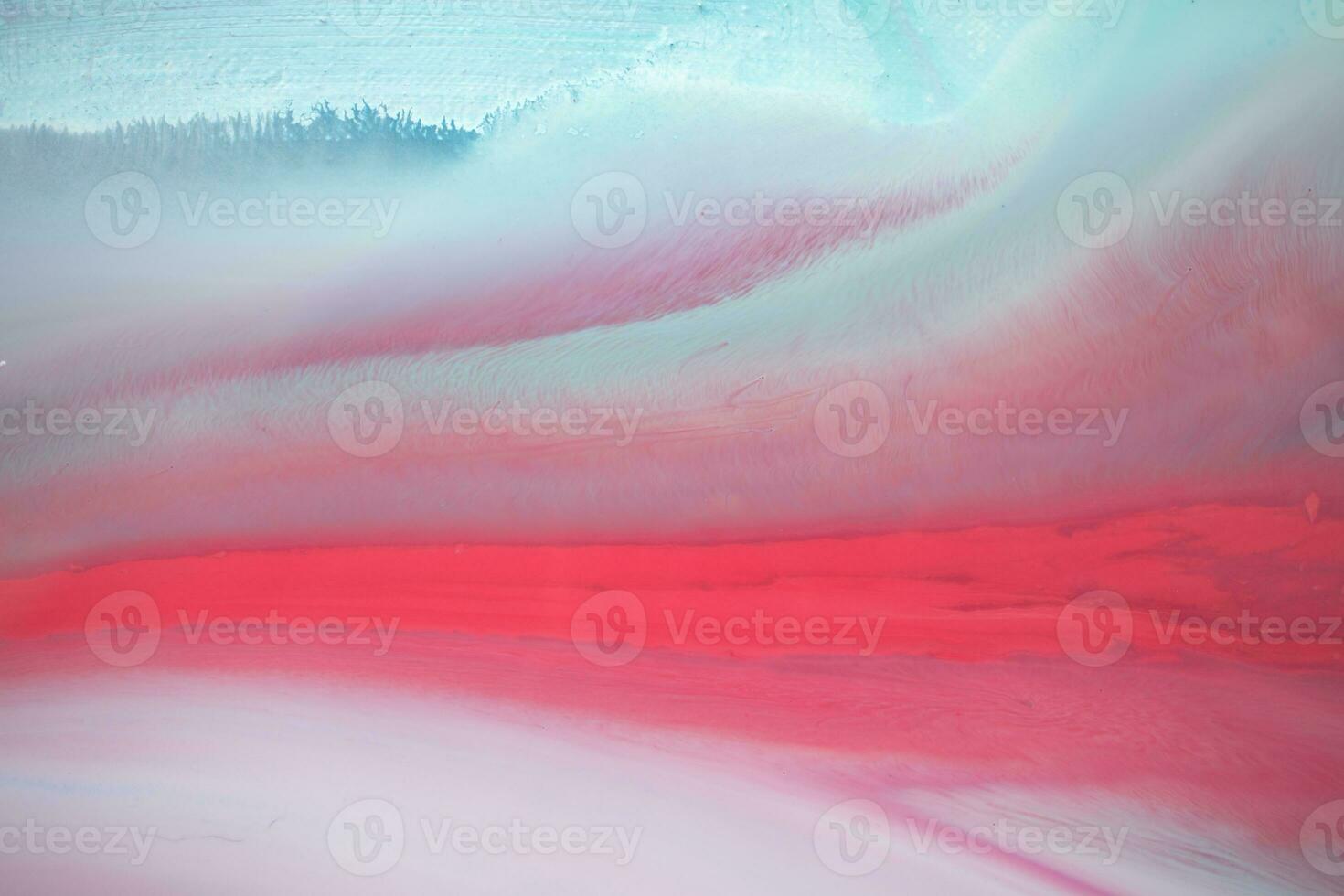 Abstract created using the technique of liquid acrylic. Macro photography of the smallest details of a panting. The panting shows how overflows of shades and colors of paint resemble space motifs. photo